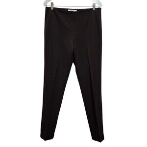 Centre Ville Paris Pants Womens 12 Brown Ankle Side Zipper Stretch Casual Office